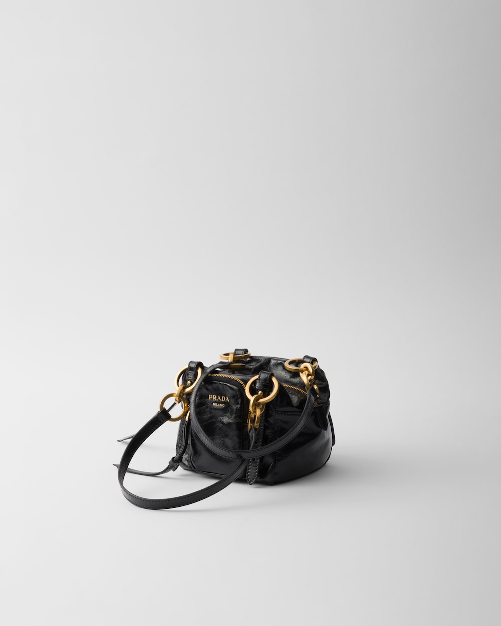Prada Dangle Leather Top-Handle Mini-Bag - Image 3